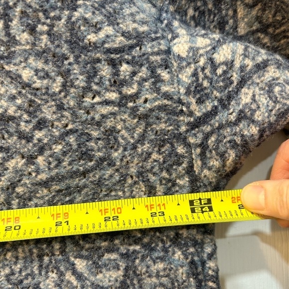 NWT Pure Jill Snap Front Cardigan Sweater Size M Paisley Printed Fabric Eyelet - Picture 6 of 10